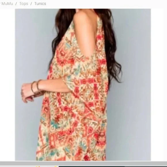 Show Me Your Mumu Peta-Boo Tunic in Santiago Sandstone - Picture 2 of 9